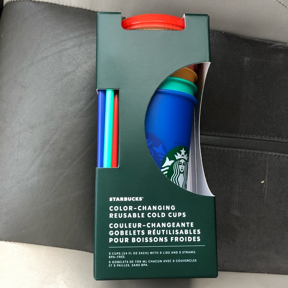 Starbucks Color Changing Cold Cups 5 Pack New in Package